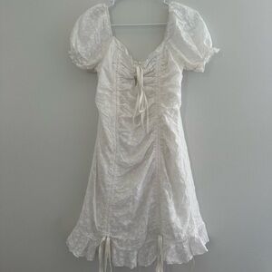 SHEIN White Eyelet Mini Dress